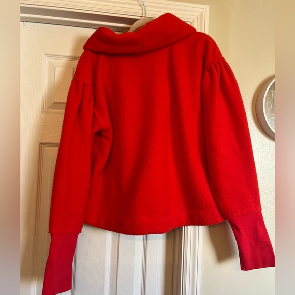 Free People Poppy Pullover Sz XL Fiery Red - used good condition - Picture 5 of 6